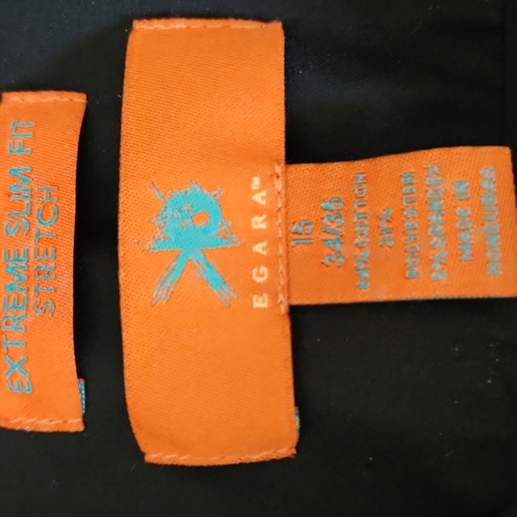 Egara Mens Black Dress Shirt Classic Long-Sleeve Neck Size 15 - Picture 2 of 7